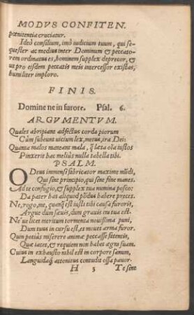 Domine ne in furore. Psal. 6.
