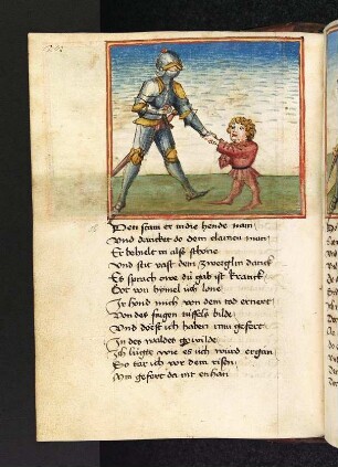 Dietrich nimmt den Stein an und bedankt sich bei Baldung.