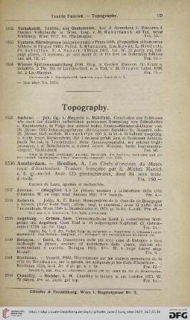 Topography (Nr. 1535 - 1600)