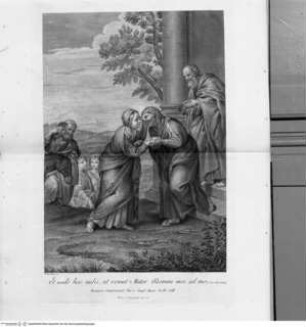 Serie nach den Fresken Domenichinos im Dom von Fano, Cappella Nolfi, das Leben der Maria und des Heilandes darstellend, Die Heimsuchung (Taf. [3])