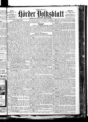 Hörder Volksblatt. 1884-1934
