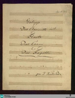 Galops - Don Mus.Ms. 897 : fl, cl (2), cor (2), fag (2); E|b; StrK WoO 3.18