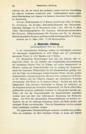 6. Ostasiatische Abteilung
