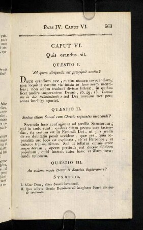 563-564, Caput VI. Quis orandus sit.