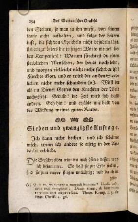 254-264, Sieben und zwanzigste Anfrage