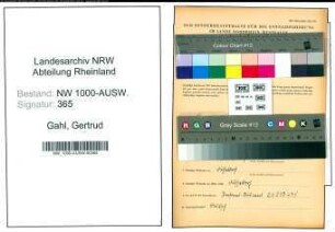 Entnazifizierung Gertrud Gahl, geb. 20.04.1919 (Bueroangest.)