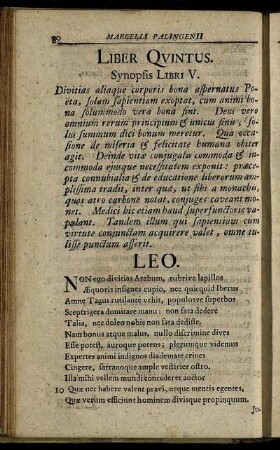 Liber Quintus. - Liber Sextus.