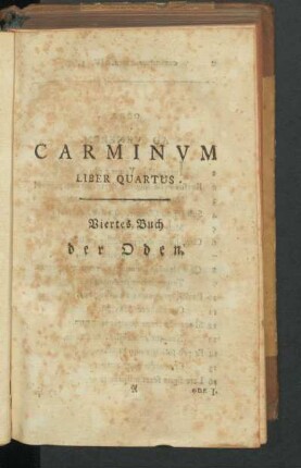 Viertes Buch der Oden