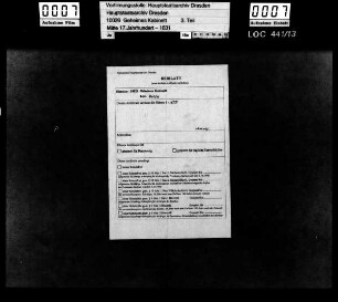 Kollektaneen [gesammelte Auszüge] in Kammersachen, ohne Tag und Jahr