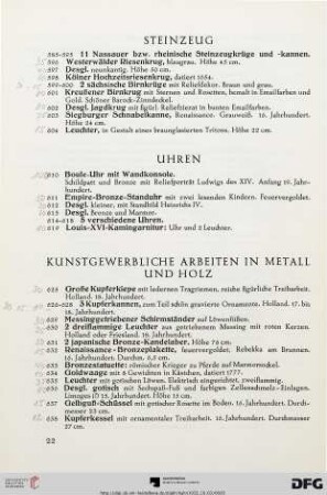 Steinzeug (Nr. 585-604)