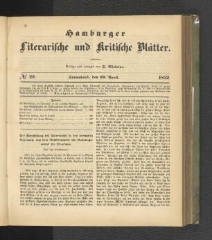 No. 29. 10. April 1852