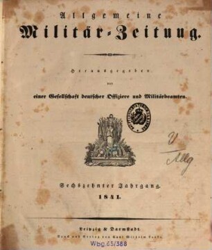 Allgemeine Militär-Zeitung. 16. 1841