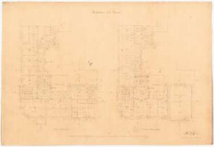 Rathaus, Jauer: Grundrisse 1. OG, 2.OG 1:100