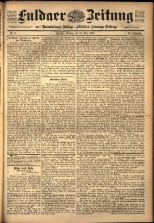 Ausgabe vom Montag, den 18. April 1898.