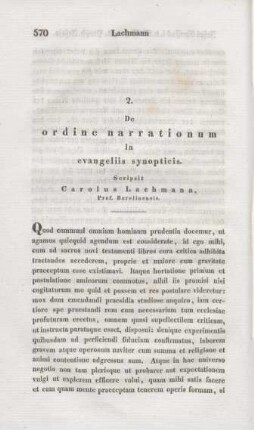 570-590 De ordine narrationum in evangeliis synopticis