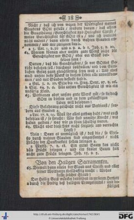Von den Heiligen Sacramenten.