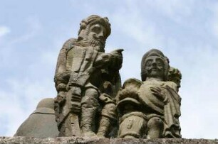 Frankreich. Bretagne. Finistere. Pleyben. Enclos Paroissial. Calvaire. Detail