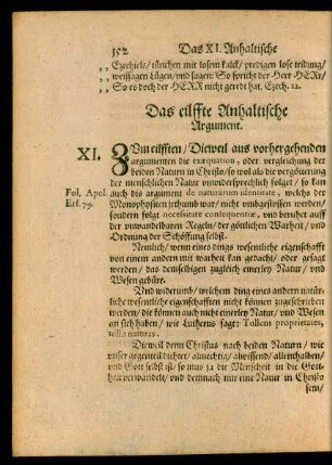 Das eilffte Anhaltische Argument.