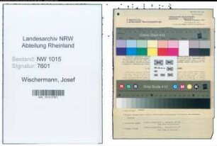 Entnazifizierung Josef Wischermann , geb. 10.11.1905 (Baeckermeister)