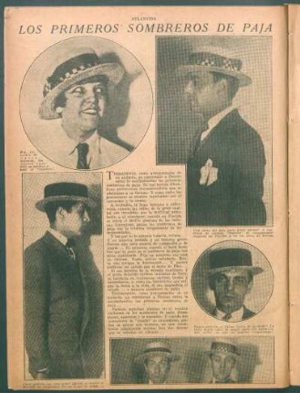 Los primeros sombreros de praia