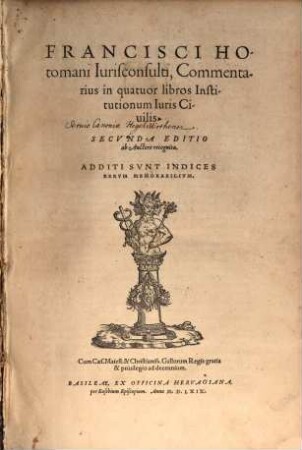Commentarius in quatuor libros Institutionum Iuris Civilis
