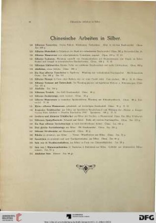 Chinesische Arbeiten in Silber (Nr. 528-552)