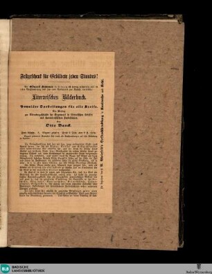 Karlsruher Tagblatt, Festgeschenk für Gebildete jeden Standes!