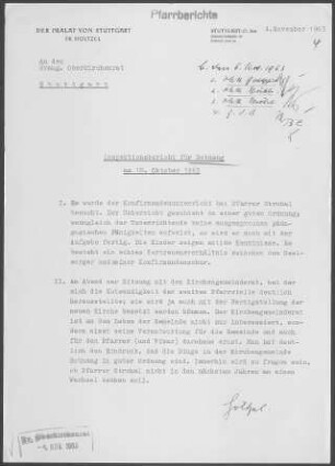Botnang: Inspektionsbericht 1963