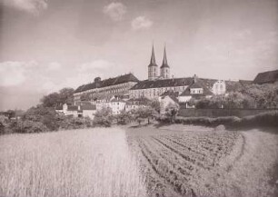 Bamberg, Blick auf die Klosterkirche Sankt Michael : Bamberg. Kloster und Klosterkirche Stankt Michael auf dem Michaelsberg. L. Dientzenhofer. J. Dientzenhofer. Ansicht von Nordwesten