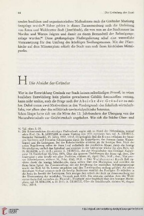 H. Die Absicht der Gründer