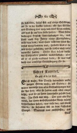Achtes Kapitel. So geht es in der Welt.