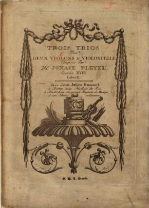 Trois trios pour deux violons & violoncelle : oeuvre XVIII, libro I