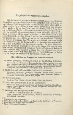 Verzeichnis der Gewerbetreibenden