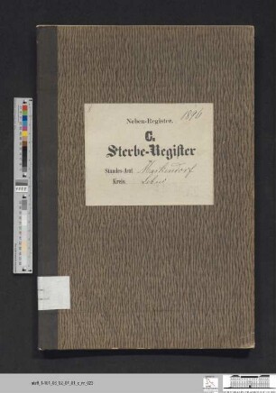 Sterberegister Markendorf 1896