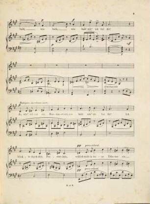 Drei Lieder für Tenor oder Sopran mit Begleitung des Pianoforte : op. 603, 1. Ja, wenn ich nur zwei Flügel hätt'