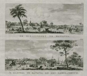 De diestpoort te Batavia. - 'T kasteel te Batavia en het laboratorium