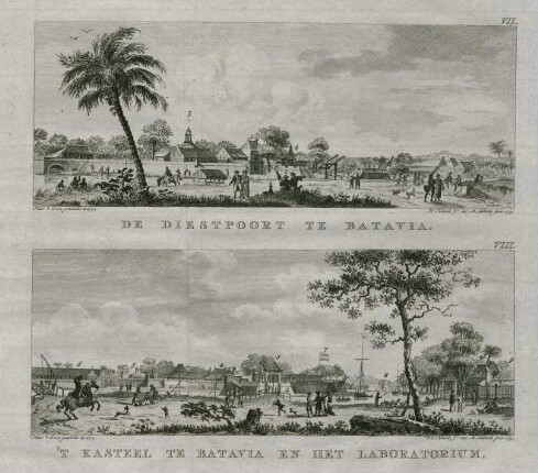 De diestpoort te Batavia. - 'T kasteel te Batavia en het laboratorium