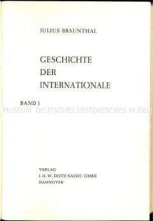 Veröffentlichung über die Geschichte der kommunistischen Internationale, Band 1