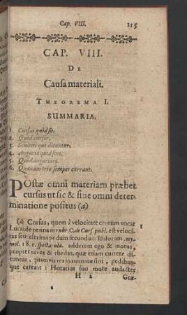 Cap. VIII. De Causa materiali.