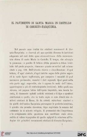 2.Ser.6.1875: Il pavimento di santa Maria in Castello di Corneto-Tarquinia