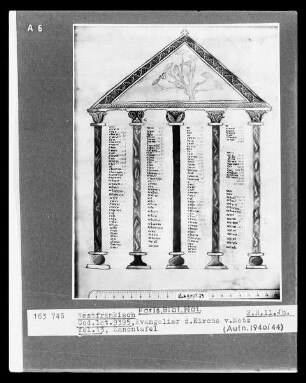 Evangeliar aus Metz — Evangeliar aus Metz, Folio 13 rectoKanontafel