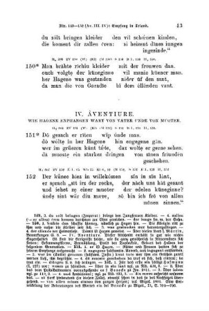 IV. Àventiure. Wie Hagene enphangen wart von Vater unde von Muoter