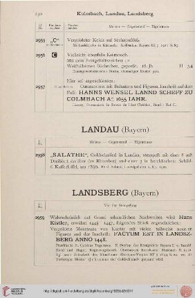 Landau - Lüneburg (Nr. 2958-3292)