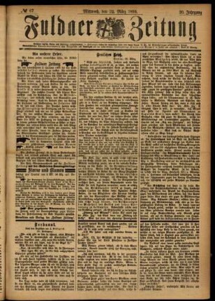 Ausgabe vom Mittwoch, den 22. März 1893.
