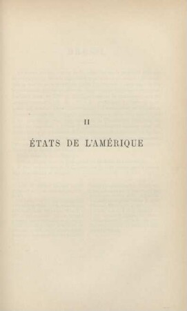 II. États de l'Amérique