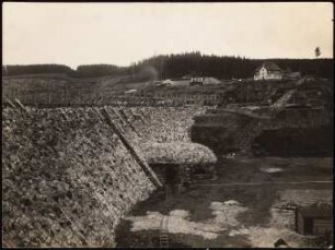 Talsperre, Klingenberg: Baustelle von oben