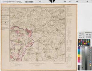 Katasteramt Soest  Kreis Soest, Meßtischblatt Benninghausen 4315, Farbige Einzeichnung mit Namensliste