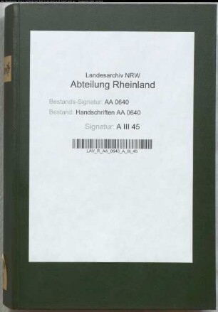 Kleve: Geschäftsregister (Bd. XXXIX)