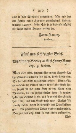 Fünf und sechszigster Brief