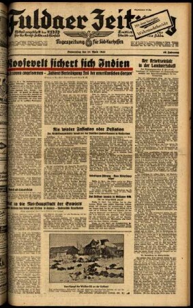 Ausgabe vom Donnerstag, den 23. April 1942.